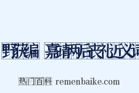 野获编·嘉靖两后丧礼近义词是什么意思的图片